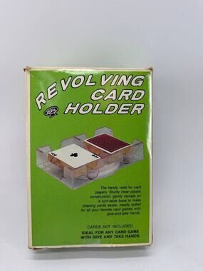Vintage LaVie Revolving Playing Card Holder Turntable Clear Plastic No 1107